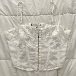 Pacsun LA Hearts Corset White Going Out Top, Size Small